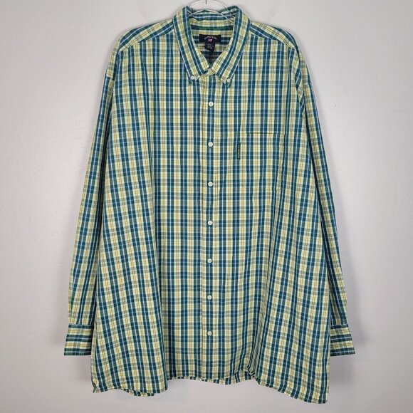 U.S. Polo Assn. Size 3XLT Tall Long Sleeve Button Down Shirt Plaid Multicolor - Picture 1 of 11
